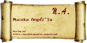 Mucska Angéla névjegykártya